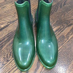 Jeffery Campbell Short Green Rain Boot